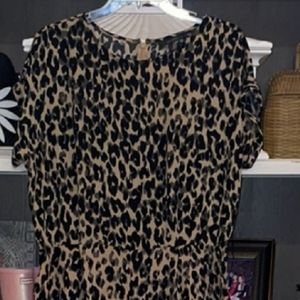 Halogen Animalia Print Belted Jumpsuit